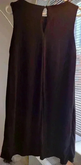 Black women mini cocktail sleeveless dress Chrystal's embellished sz 14 - Picture 3 of 3